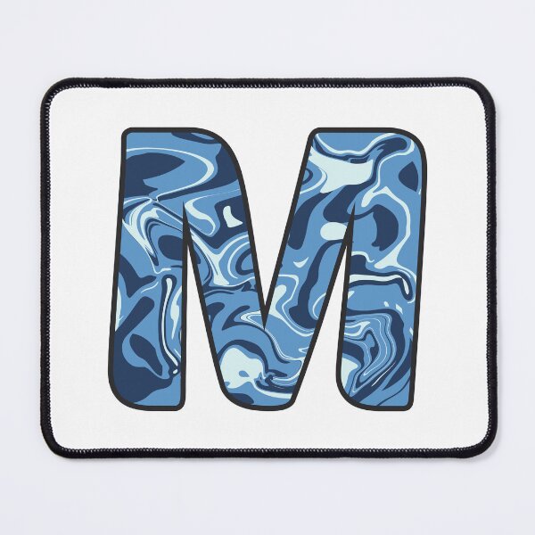 Item preview, M - Blue Marble Alphabet Letter designed and sold by Emmyteddy.