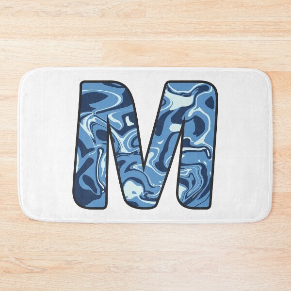 Item preview, M - Blue Marble Alphabet Letter designed and sold by Emmyteddy.