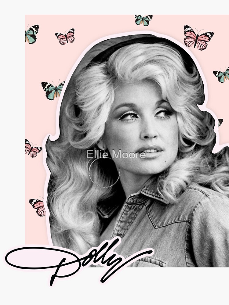 "Dolly Parton and Butterflies" Sticker for Sale by rockchicksuprem