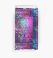 Violet Christ Engraving Glitch Version Duvet Cover