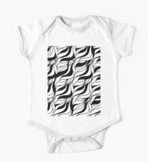 Back and white waves One Piece - Short Sleeve