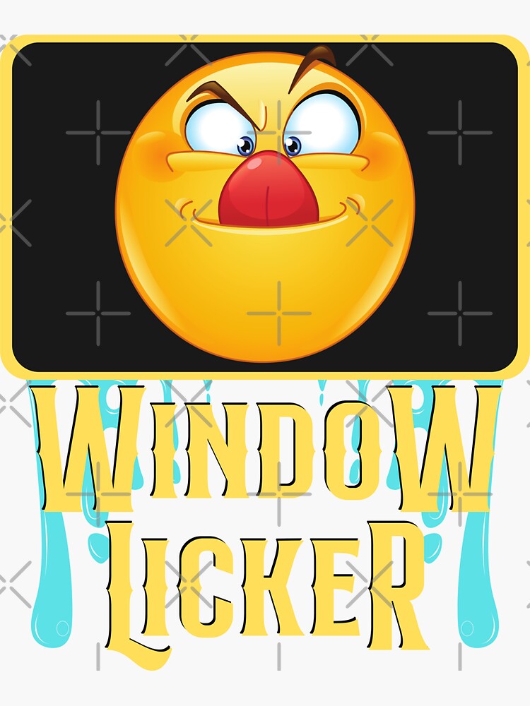 "Funny Window Licker" Sticker for Sale by GarnersDesigns Redbubble