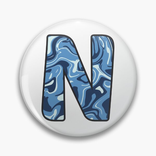 Item preview, N - Blue Marble Alphabet Letter designed and sold by Emmyteddy.