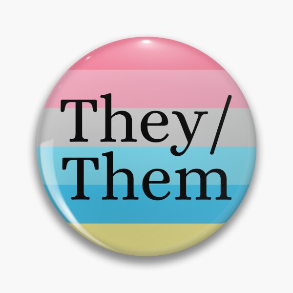 Artikelvorschau, Sie sie Genderflux Pronomen Gender Flux Identity Pin entworfen und verkauft von prideXrainbow.