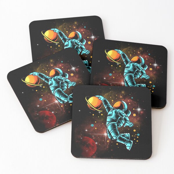 Item preview, Space Jamming Astronaut Slam dunk Saturn in space designed and sold by MyMerch4u.