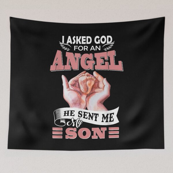 Item preview, I Ask God For An Angel He Sent Me My Son Parent Announcement  designed and sold by charalphe.