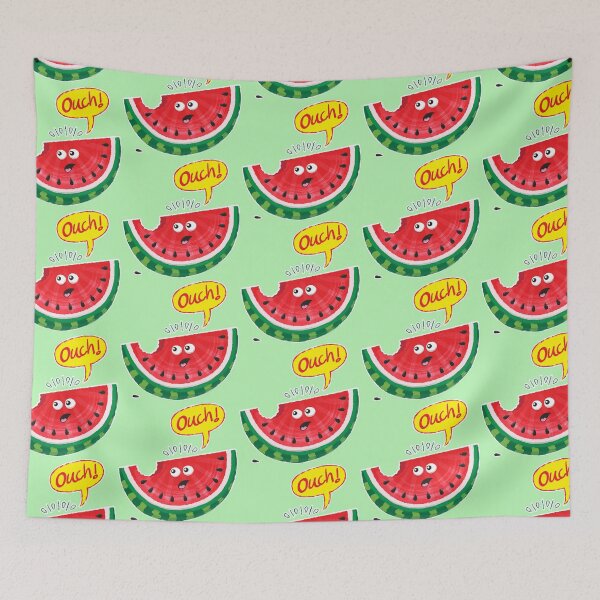 Item preview, Piece of watermelon expressing pain after a bite designed and sold by Zoo-co.