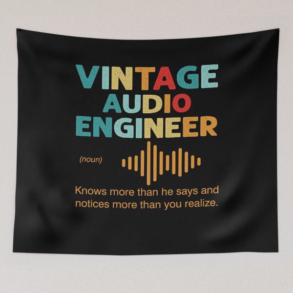 Item preview, Vintage Audio Engineer retro sound guy funny cute cool designed and sold by elizabethdawnn.