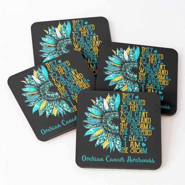 Item preview, I Am The Storm Sunflower Leopard Ovarian Cancer Awareness designed and sold by rechardtee.