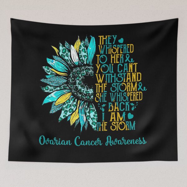 Item preview, I Am The Storm Sunflower Leopard Ovarian Cancer Awareness designed and sold by rechardtee.