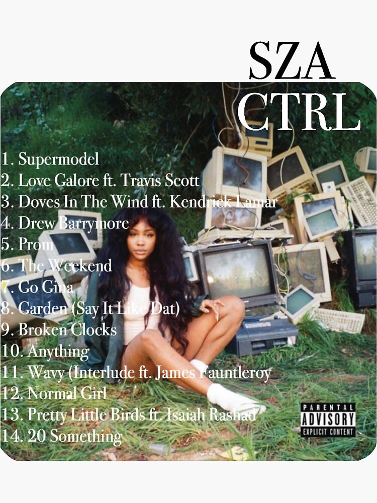 Sza Ctrl Album Cover Sticker For Sale By Liyahloved Redbubble 7295