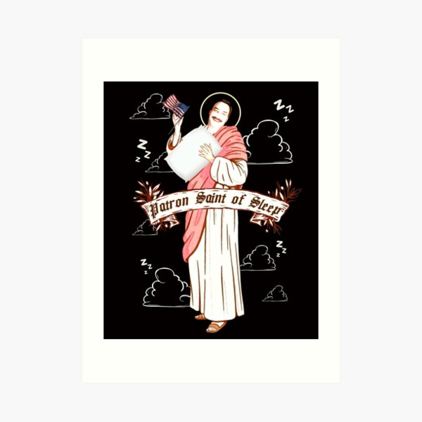 "Mike Lindell Patron Saint of Sleep Conservative Patriot" Art Print for