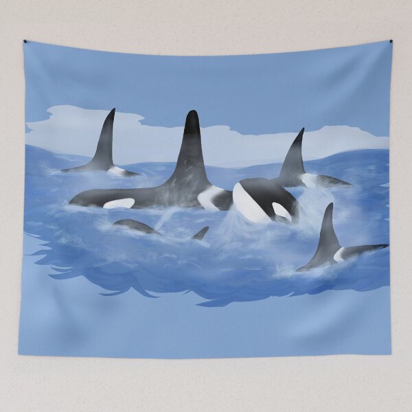 Item preview, Orcas in The Ocean designed and sold by Natural-Habitat.