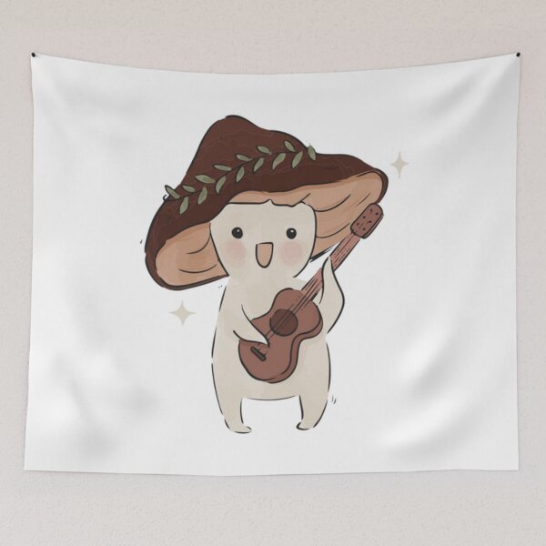 Item preview, Cute mushroom playing guitar designed and sold by Farid1Shop.