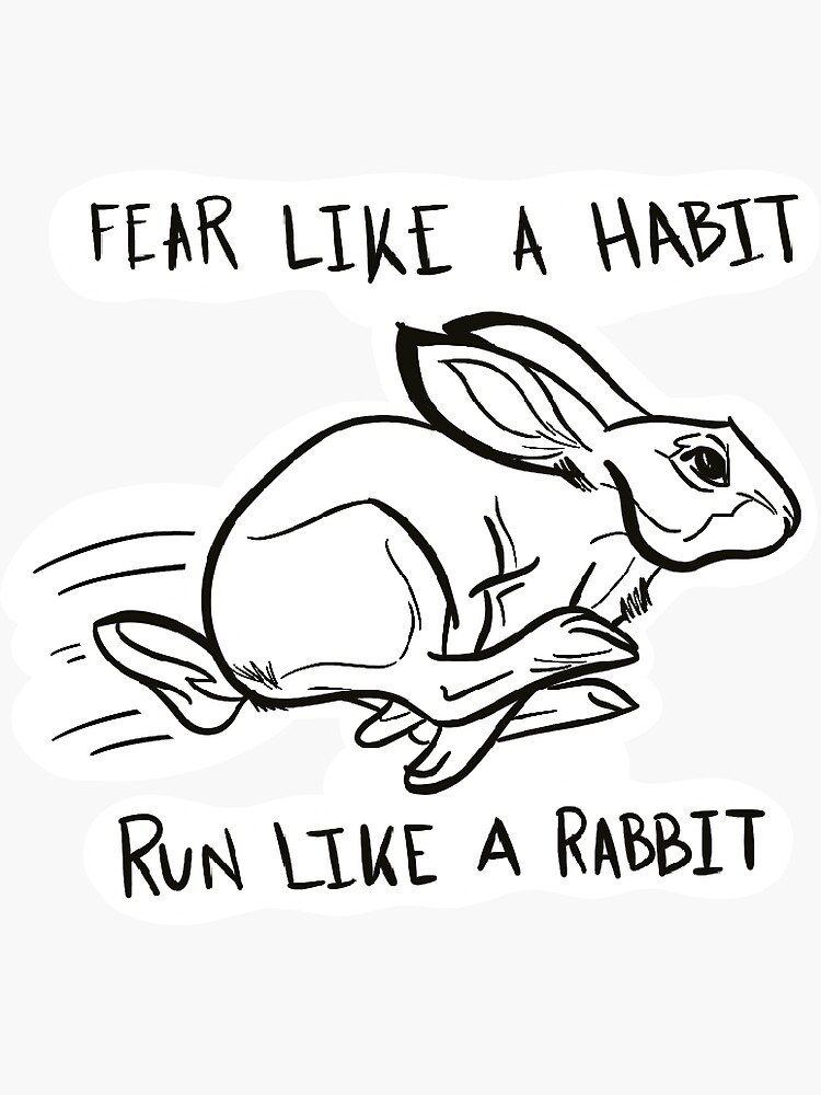 "Rabbit Lyrics" Sticker for Sale by stuffbeckydrew Redbubble