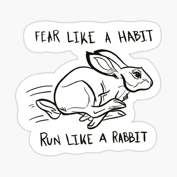 "Rabbit Lyrics" Sticker for Sale by stuffbeckydrew Redbubble