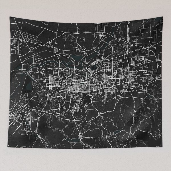 Item preview, Jinan City Map of Shandong, China - Dark designed and sold by deMAP.