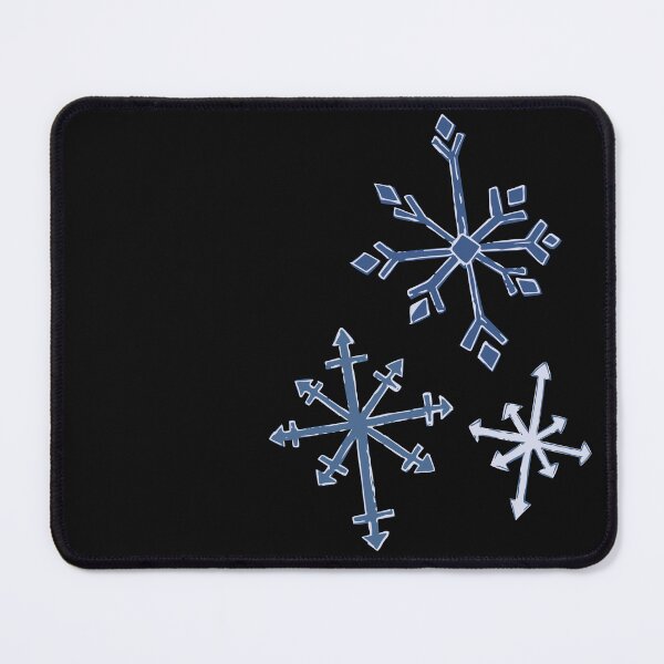 Item preview, Trio of Large Blue Snowflakes, Winter Illustration designed and sold by AngelDawnDesign.