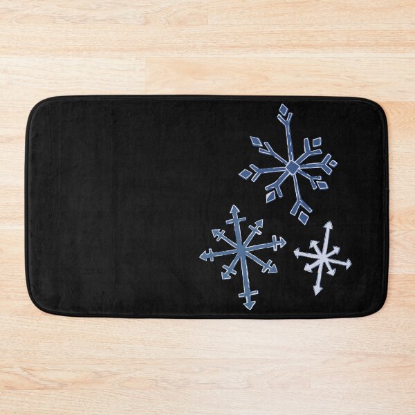 Item preview, Trio of Large Blue Snowflakes, Winter Illustration designed and sold by AngelDawnDesign.