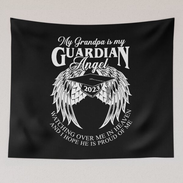 Item preview, My Grandpa Is My Guardian Angel 2023 wings funny quotes vintage designed and sold by beckadamr.