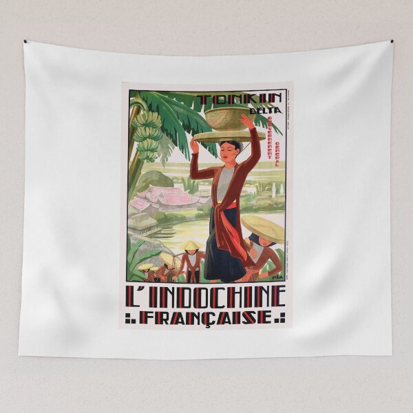 Artikelvorschau, 1930 Französisch-Indochina Vietnam Reiseplakat entworfen und verkauft von retrographics.