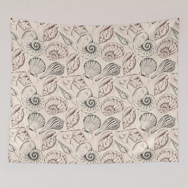 Item preview, Vintage Seashell Pattern Design - Seashell Patterns designed and sold by antevasinart.