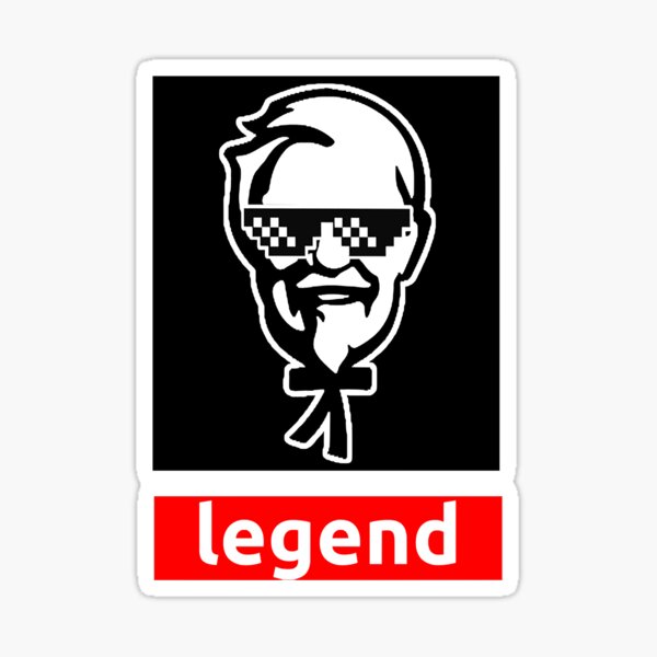 Colonel Sanders Famous Figure Legend Sticker For Sale By Stevehodes