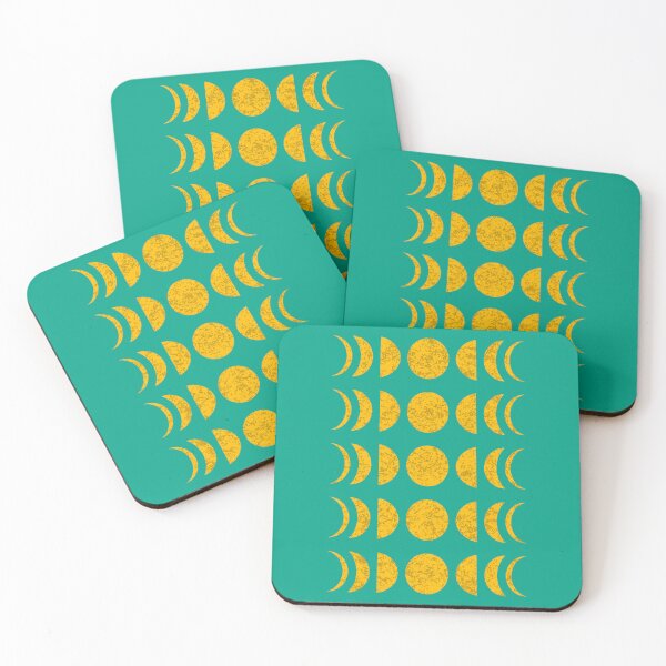 Item preview, Pop Art Moon Phases, Teal & Orange  designed and sold by majestikmag.