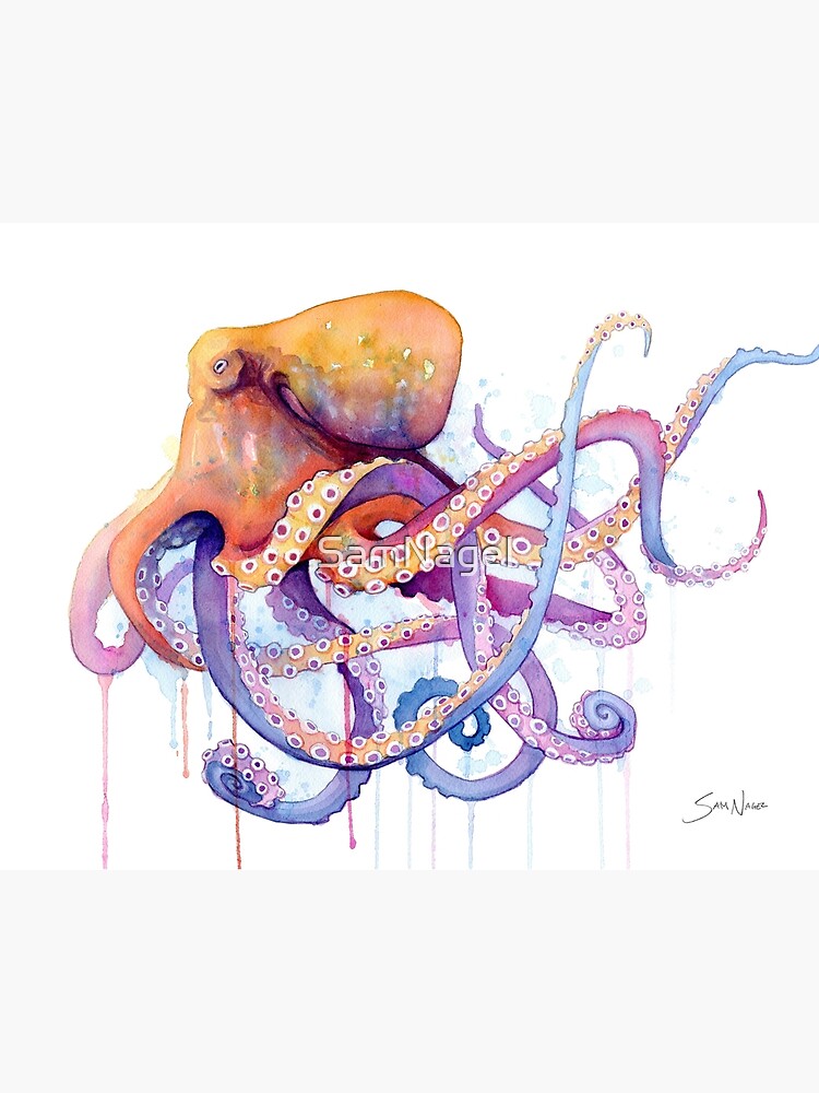 Thumbnail 2 of 2, Art Board Print, Octopus II designed and sold by SamNagel.