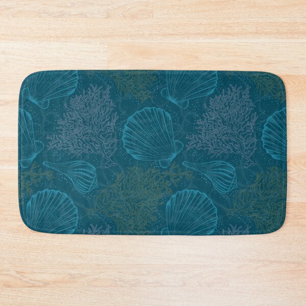 Item preview, Blue Seashell Pattern Design - Seashell Patterns designed and sold by antevasinart.