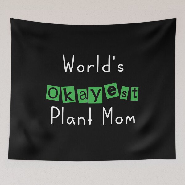 Item preview, worlds okayest plant mom stickers, funny plant stickers, succulent stickers, flower stickers, plant life stickers plant laptop stickers designed and sold by TomorrowQuotes.