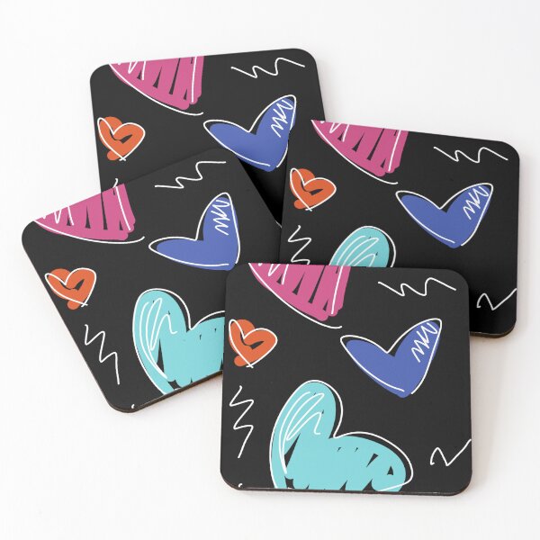 Item preview, Happy Neon 90's Hearts designed and sold by Mad World Art Ltd. Co..