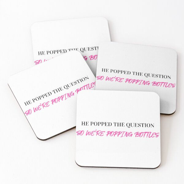 Item preview, He Popped The Question So We're Popping Bottles (black) designed and sold by Allyoudois.