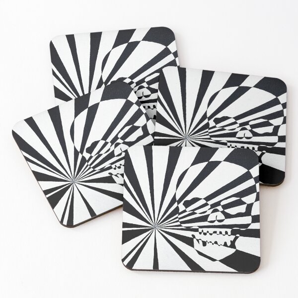 Item preview, Skull and Rays in Black and White designed and sold by JuniperStormArt.