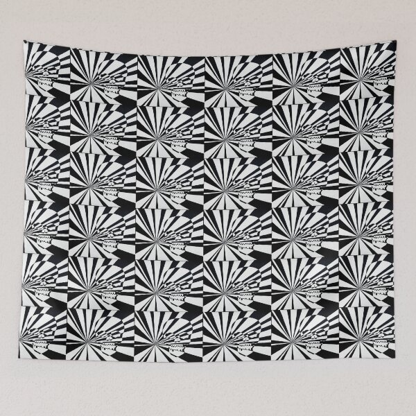 Item preview, Skull and Rays in Black and White designed and sold by JuniperStormArt.