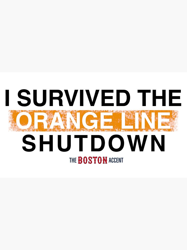 Thumbnail 3 of 3, Sticker, Orange Line Survivor designed and sold by BostonAccent.