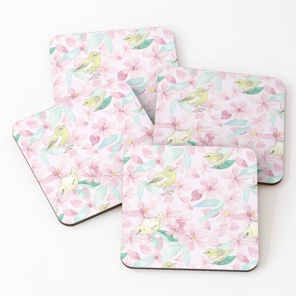 Item preview, Little Green Birds, pink designed and sold by Jayne E.