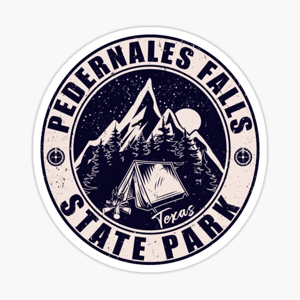 "Pedernales Falls state park Texas retro TX state park" Sticker for
