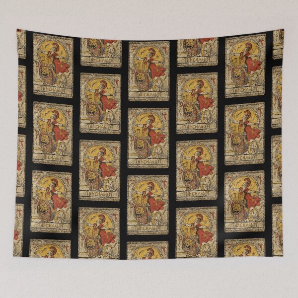 Item preview, Tarot Card The Chariot (vintage distressed design) designed and sold by siggyspatsky.