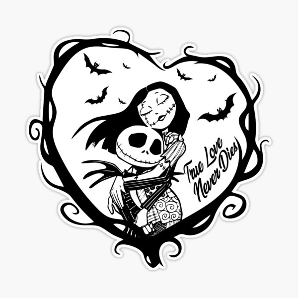 Nightmare Before Christmas Jack Skellington Half Heart Shirt S