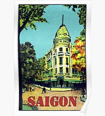 Saigon, Ho Chi Minh City, Vietnam,vintage travel poster Poster