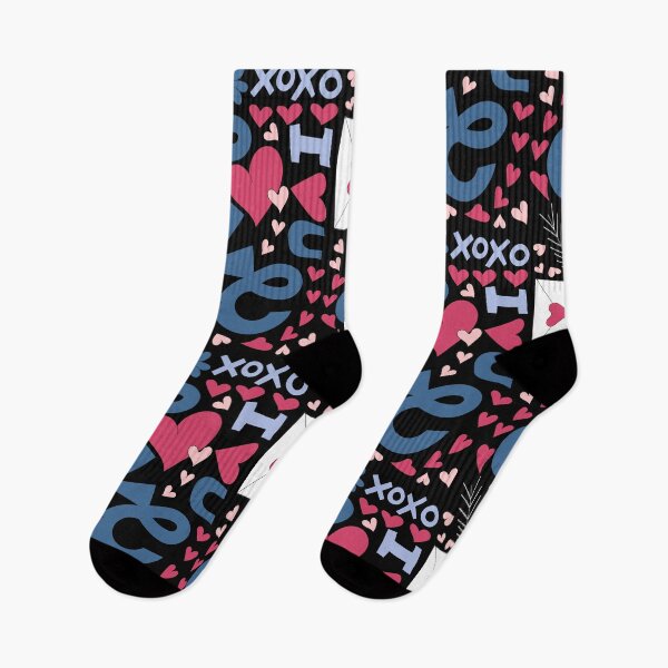 Item preview, LOVE cartoon illustration in blues and pinks  designed and sold by AngelDawnDesign.