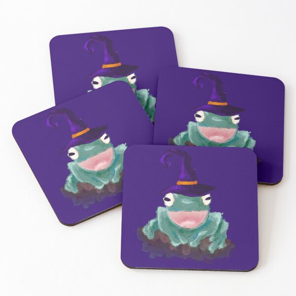 Item preview, Frog in a witches hat designed and sold by DecadentDahliah.