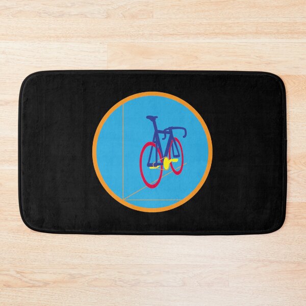 Item preview, Pop Art Dark Blue Frame Leaning Bicycle Sticker designed and sold by marisannogm.