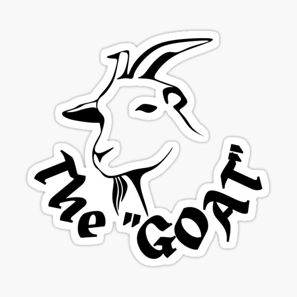 "The goat sticker, high quality design, goat head, the goat, greates of