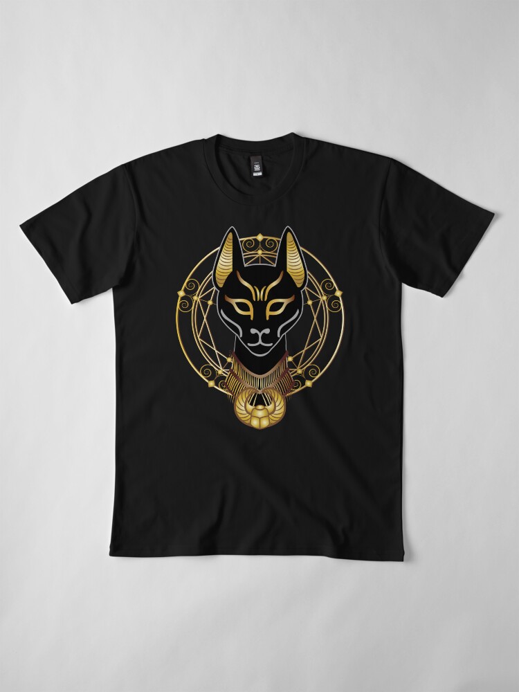 Alternate view of Golden Bastet Premium T-Shirt