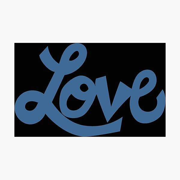 Item preview, AMOR arte de texto en cursiva azul designed and sold by AngelDawnDesign.