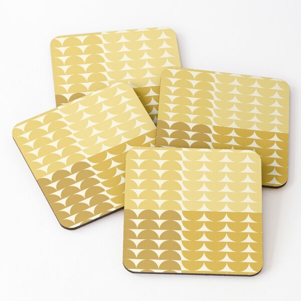 Item preview, Abstraction Shapes 125 in Yellow Gold Shades (Moon phase pattern abstract) designed and sold by nineFlorals.