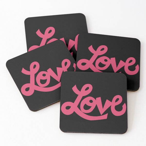 Item preview, LOVE text art in pink cursive  designed and sold by AngelDawnDesign.