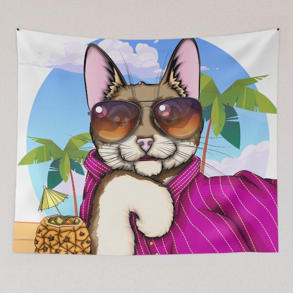 Item preview, feline vacationer designed and sold by h4nz4rt.